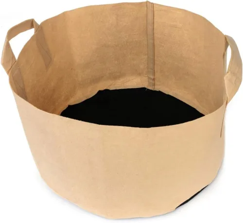 Vista 23 de 247Garden Paquete de 5 Macetas/Bolsas de Cultivo de Tela de Aireación de 1 Galón para Plantas con Asas (260 GSM, Negro, 6H x 7D)