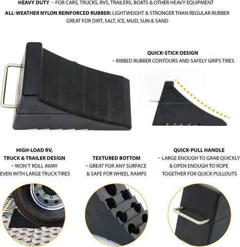 Vista 4 de AFA Tooling 8T - Calzones para ruedas resistentes, paquete de 4, dos pares y asas de acero 4 Pack Extra Large