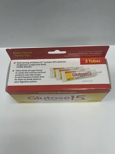 Vista 4 de 15 gel oral de glucosa sabor limón, 3 tubos de 1.3 onzas, paquete de 3