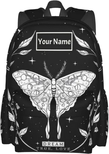 Vista 24 de SUPLUCHOM Mochila escolar vintage con hojas mágicas de hongos y bosques, mochila casual para hombres y mujeres, bolsa de poliéster para laptop