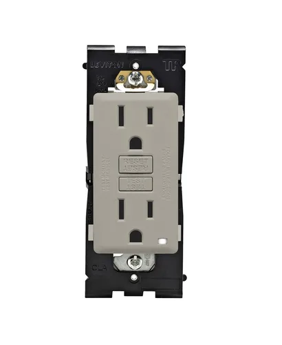 Vista 25 de Leviton Renu - Toma GFCI autocomprobada resistente a manipulaciones, 15 amperios, RGF15-CA, café con leche