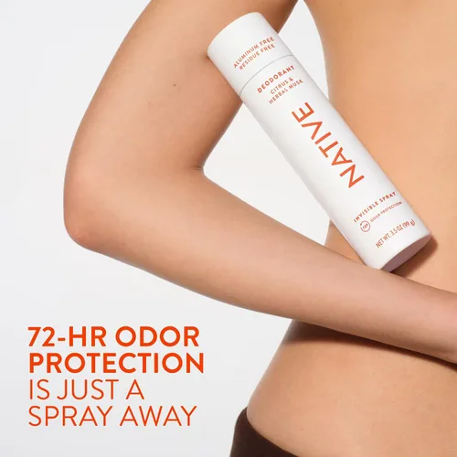 Vista 3 de Native Desodorante y spray corporal, almizcle cítrico y de hierbas, protección contra olores de 72 horas para axilas y cuerpo, sin aluminio, secado