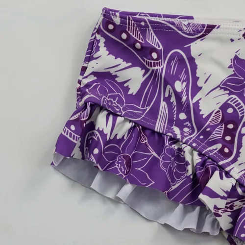 Vista 8 de GQIZLPWF Traje de baño de 3 piezas para mujer, estilo vintage, floral, envolvente, verano, vacaciones, traje de baño, Z2361-púrpura