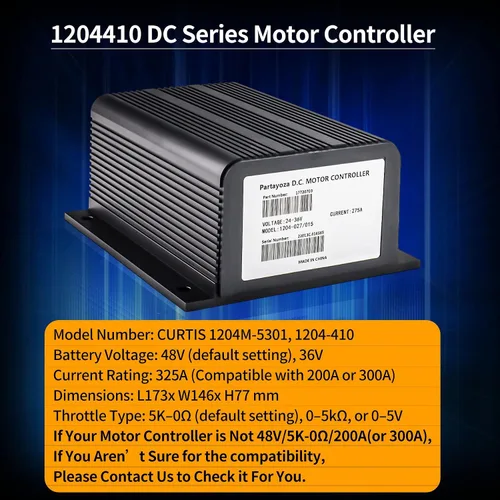 Vista 2 de Reemplazar 1204410 1204412 48V 325A 5K-0Ω Curtis controlador de motor para EZGO 1204-410 225A 48V 5K-0Ω y EZGO 1204-412 300A 48V 5K-0Ω controlador