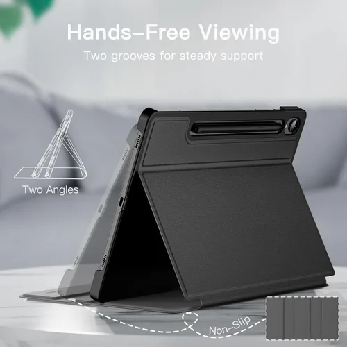 Vista 3 de JETech Funda para Samsung Galaxy Tab S9 de 11 pulgadas con soporte para S Pen, funda protectora delgada para tableta, visión multiángulo (negro)