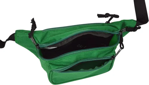Vista 5 de DALIX Cangurera de 3 bolsillos Corrector de bolsa de dinero (verde)