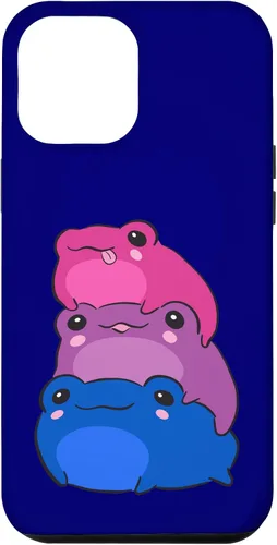Vista 26 de Funda estética para iPhone 12/12 Pro Bisexual Flag Color Frogs Sutil Bi Pride LGBTQ