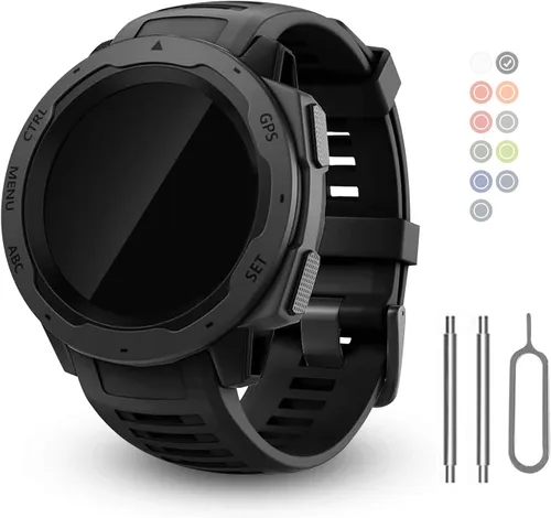 Vista 15 de Correa de repuesto para reloj Garmin Instinct, correa de silicona suave compatible con Garmin Instinct 2/Solar/Tactical