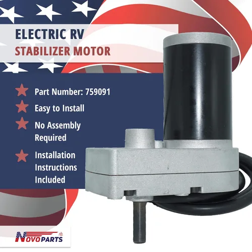 Vista 2 de 759091 Motor eléctrico de estabilizador de RV y conjunto de caja de engranajes para PSX2 S60 695602