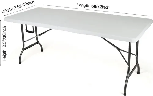 Vista 4 de Mantel de elastano color burdeos de 6 pies para mesa plegable rectangular ajustable