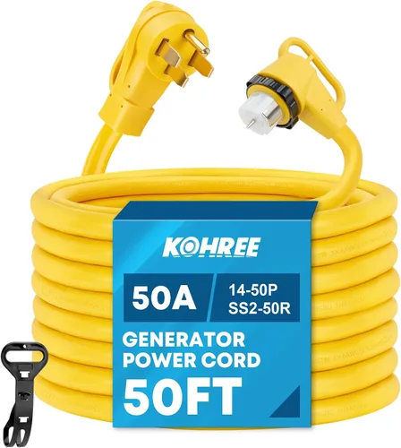 Vista 10 de Kohree Cable de extensión para generador de 30 amperios de 50 pies