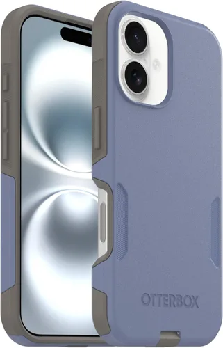 Vista 10 de OtterBox Funda para iPhone 16 Commuter Series - Jeans azul bebé, funda delgada y protectora para iPhone, de doble capa, absorción de impactos