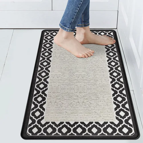 Vista 12 de Tapetes antifatiga para suelo de cocina, tapetes acolchados antifatiga de cocina de 17.3 x 27.5 pulgadas, impermeables, antideslizantes, de pie