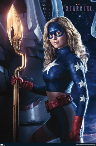 Vista 9 de Trends International DC Comics TV Stargirl - Póster de pared de arte clave, 22.4 pulgadas de largo x 14.7 pulgadas, versión enmarcada de madera
