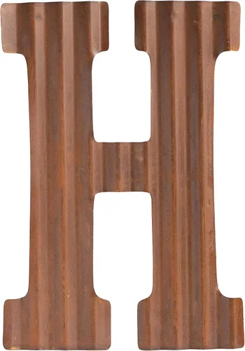 Vista 9 de COLLECTIVE HOME - Letras metálicas de 12 pulgadas para decoración de pared, letras oxidadas corrugadas, decoración rústica para colgar en la pared