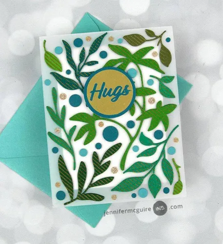 Vista 2 de Altenew Troquel con patrón de hojas sin residuos, hermosos troqueles florales para manualidades de papel, tarjetas y álbumes de recortes, troqueles