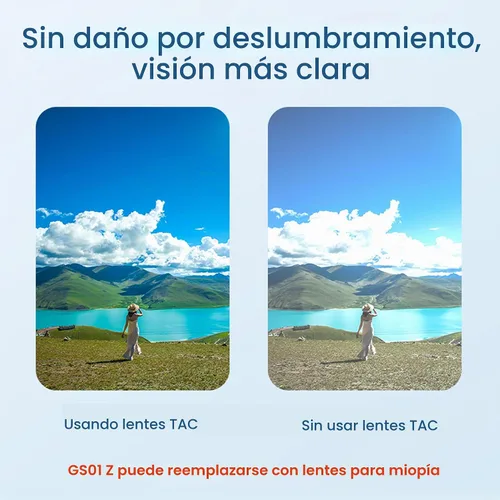 Vista 5 de GS01 Smart Bluetooth Gafas de sol, gafas de sol de audio con altavoz, lente polarizada UV400, música abierta del oído, control táctil Negro