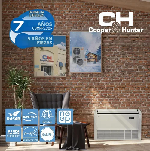 Vista 2 de Cooper & Hunter Aire acondicionado universal de 18,000 BTU para piso/techo sin conductos Mini Split y bomba de calor - 22.3 SEER2 - Incluye kit