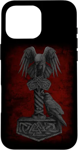 Vista 19 de Funda para iPhone 17 de Mjolnir Odín de la mitología vikinga nórdica de Thor
