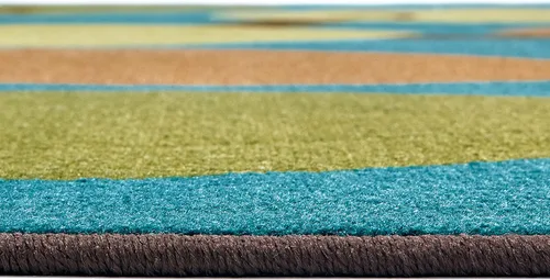 Vista 4 de Carpets for Kids 20724 Owl-Phabet Tree Literacy - Alfombra rectangular para habitación de niños, 4 x 6 pies, color azul
