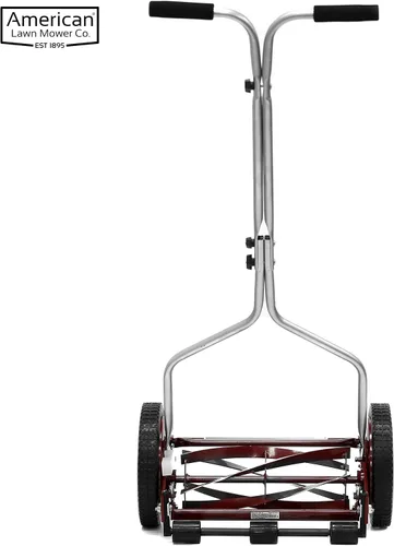 Vista 51 de American Lawn Mower Company 1204-14 Cortacésped de carrete de empuje de 4 hojas de 14 pulgadas, color rojo