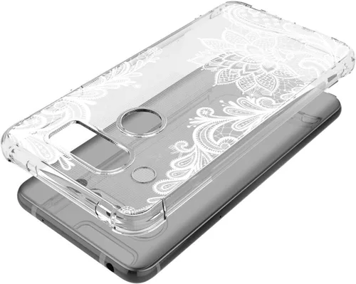 Vista 3 de Funda para LG V30, para LGV30s/V30Plus/V35/V35 ThinQ 2017 lanzamiento a prueba de golpes transparente floral suave flexible TPU delgada cubierta
