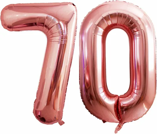 Vista 44 de Goer, conjunto de globos de papel aluminio para decoraciones de cumpleaños, globos de las letras de feliz cumpleaños y de números Oro