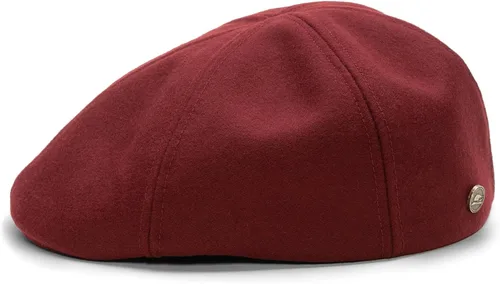 Vista 7 de Sterkowski Rusty Gorra plana 100% lana para hombres y mujeres Clásico cálido 6 paneles Duckbill Azul marino