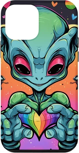 Vista 12 de iPhone 15 Alien LGBT Funny Gaylien para el Mes del Orgullo Caso