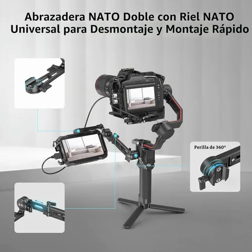 Vista 5 de SmallRig Montaje EVF ajustable con abrazadera NATO MD3507