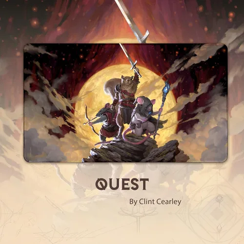 Vista 8 de Quest (cosido) – Tapete MTG de Clint Cearley – Compatible con Magic The Gathering Playmat – Play MTG, YuGiOh, TCG – Diseños artísticos y accesorios