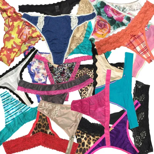 Vista 2 de Ropa interior para mujer, paquete de 8 unidades, variedad de tangas con espalda en T Tanga