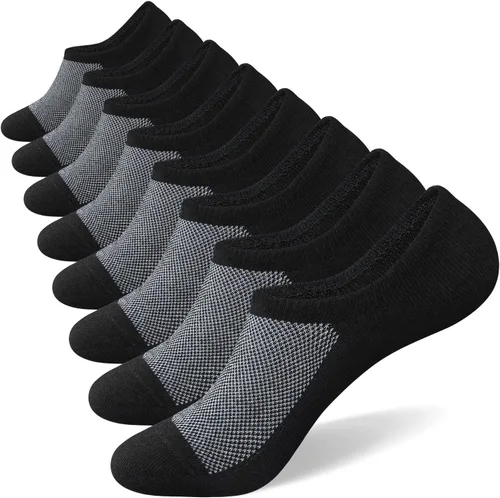 Vista 7 de SIXDAYSOX Calcetines invisibles para hombre, paquete de 6/8 unidades, de algodón, finos, corte bajo, antideslizantes para zapatos planos, tenis