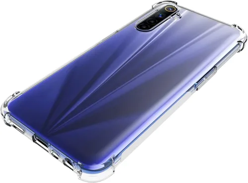Vista 5 de USTIYA Funda para Realme 6 y Realme 6s Clear TPU Cuatro Esquinas Funda Protectora Transparente Suave Funda