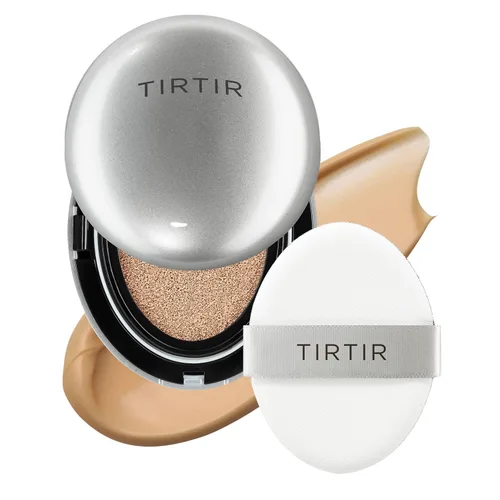 Vista 31 de [*Tamaño mini*] TIRTIR Aura Glow Silver Cushion Base de cojín coreana, (#13N Fair Ivory, 0.15 onzas líquidas)