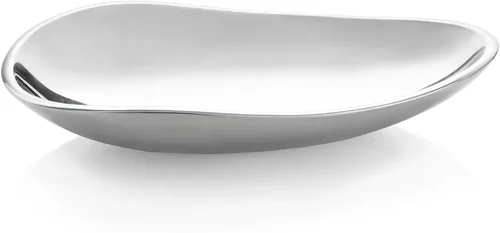 Vista 2 de nambe Varo Bowl 9 pulgadas Hecho de aleación de metal Tazones plateados para servir cocina, entretenimiento, guarniciones, pasta, cenas