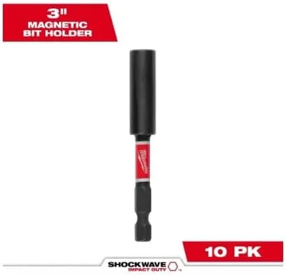 Vista 4 de Milwaukee 48-32-4505 Shockwave Soporte magnético para puntas de puntas de 3 pulgadas, paquete de 10