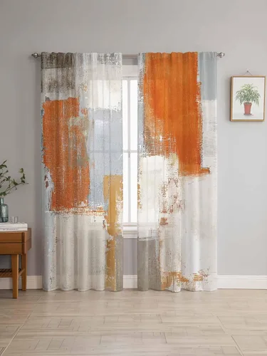 Vista 31 de Cortinas traslúcidas para camión rojo de Navidad de 45 pulgadas de largo, juego de 2 paneles de tablero de madera retro rústico con cuadros
