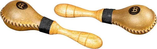 Vista 4 de Meinl Percussion Maracas de cuero crudo natural MSM2