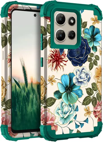 Vista 10 de Hocase for Moto G Power 2026 Case, Shockproof Heavy Duty Protection Soft Silicone Rubber Bumper+Hard Plastic Hybrid Protective Phone Case - Mandala