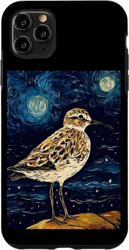 Vista 4 de Funda para iPhone 12 mini Sandpiper Starry Night Painting Hombres Mujeres Niños