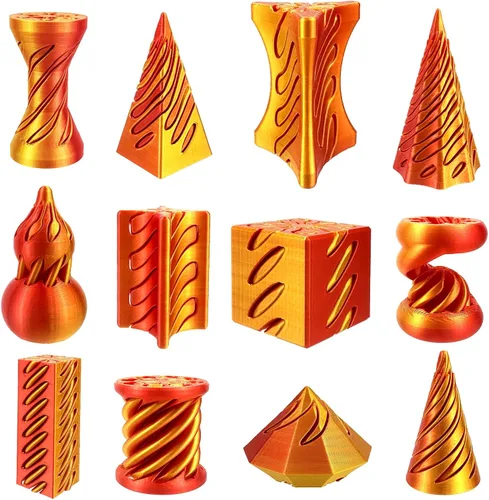 Vista 8 de Escultura Imposible Pirámide Pase 3D Impresa, Juguete para Ansiedad de Cono, Imposible Cilindro Alivio de Ansiedad, Imposible Pase Mágico