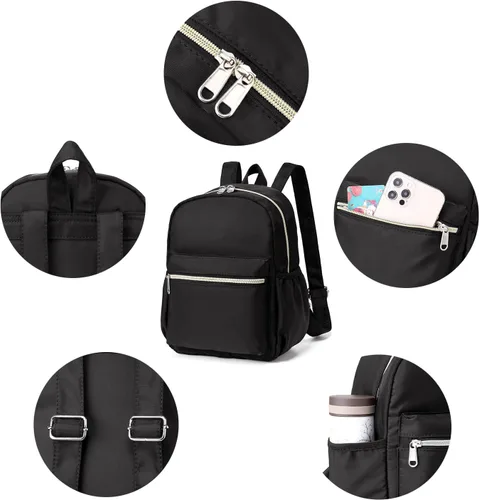Vista 5 de Bonita mochila pequeña y ligera repelente al agua para niños y adultos, mini, Casual