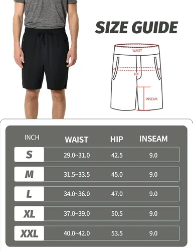 Vista 6 de Pioneer Camp Pantalones cortos deportivos para hombre, de secado rápido, de 7 pulgadas, para gimnasio, entrenamiento, correr, ligeros, deportivos