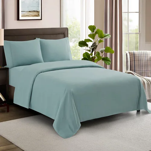 Vista 8 de Sábanas de tamaño Queen 100% algodón, hechas en Egipto, suaves de 600 hilos para colchón de cama tamaño Queen, juego de sábanas y fundas de almohada