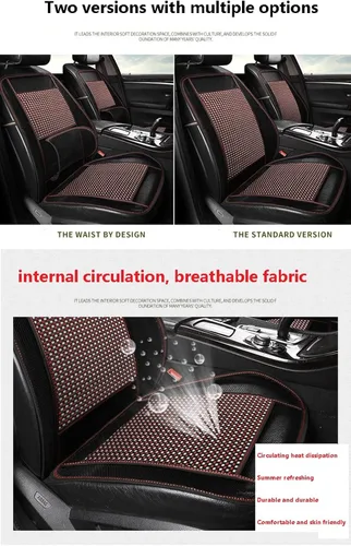 Vista 6 de Fundas de asiento de automóvil de refrigeración, cojín protector de tamaño estándar, funda ventilada de flujo de aire completo, alfombrilla