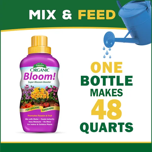 Vista 5 de Espoma Organic Bloom! Alimento concentrado para plantas de 16 onzas, fertilizante para plantas y potenciador de floración para todas las plantas