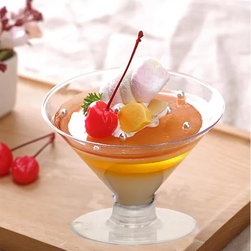 Vista 5 de Frcctre Paquete de 80 vasos de Martini de plástico de 5 onzas desechables, vasos de cóctel transparentes para postre, tazas de parfait, para tirador