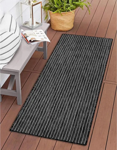 Vista 51 de Liora Manne Carmel - Alfombra tejida de perfil bajo de fácil cuidado para interiores y exteriores, color aguamarina, 6 pies 6 pulgadas x 9 pies 4