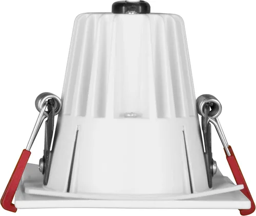 Vista 4 de NICOR Lighting - Foco empotrable LED cuadrado de 2 pulgadas con deflector en blanco, 2700K (DQD211202KWHBF)